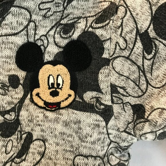 Disney Store Mickey Mouse Sweater Jacket Kids' Size 4T Hooded Fleece Lined Gray - Picture 4 of 9